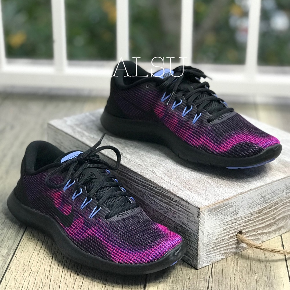 NWT Nike Flex 2018 RN Black Magenta WMNS - Picture 2 of 8